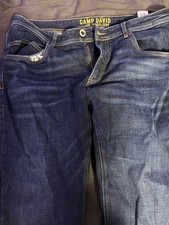 Camp David Herren Jeans Hose W32 L34 32/34 blau dunkelblau stonewashed Stretch