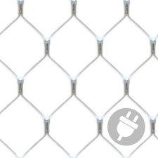 Lichternetz 128 LED weiß 3x3 m Pavillonbeleuchtung Weihnachtsdeko Timer Trafo