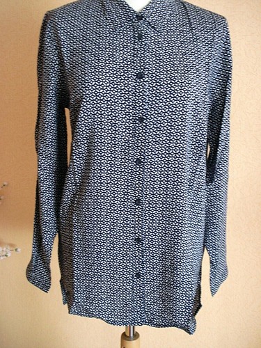 Langarm bluse hinten länger - langarm,