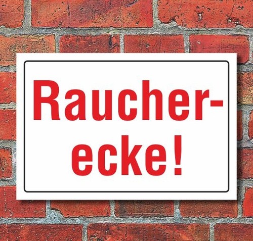 Schild raucherecke rauchen - raucherecke,