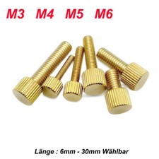 Rändelschrauben Messing