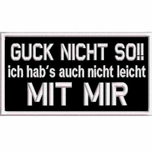 Guck nicht aufnäher - guck,
