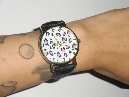 Uhr fantasie leopard - uhr,