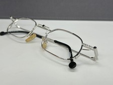 Bajazzo Brille Herren Damen eckig Schwarz Silber  kleine Gläser  up 20 NP:299€