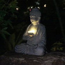 Zen Buddha Statue Solar LED