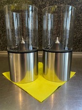 2 Stelton Designerlampen Edelstahl Windlicht Licht Gartenlicht Terrassenlicht