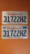 1 Paar USA Nummernschilder Kennzeichen California