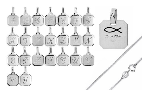 Silber buchstaben anhänger - silber,