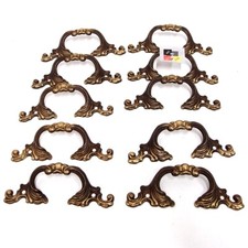 Griff 10x Möbelgriff Beschlag Metall gold 108mm Truhe Griffe Schublade Nostalgie