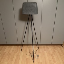 Tom Dixon Felt Stehleuchte, Schirm Aus Filz, Grau/Weiss, Gebraucht