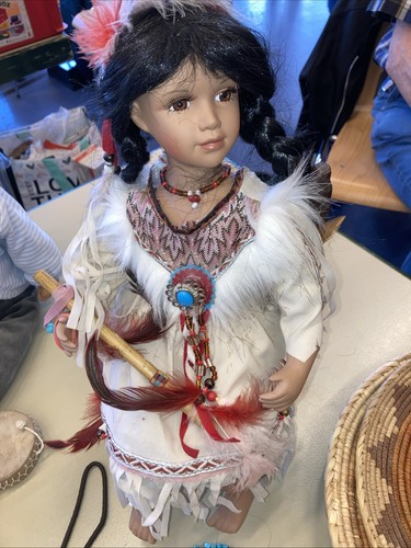 Indianer puppe golden - puppe,