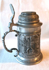 Deutscher Zinn Bierkrug mit
