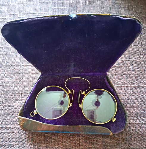 Antike runde kneifer brille - runde, kneifer-brille