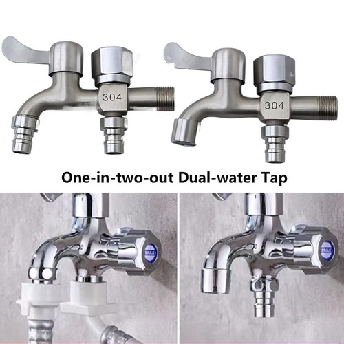 Edelstahl doppelter wasserhahn - doppelter,