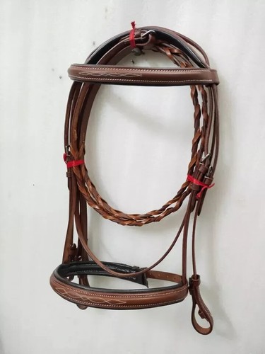 Leder springpferdetrense weiß - springpferdetrense,
