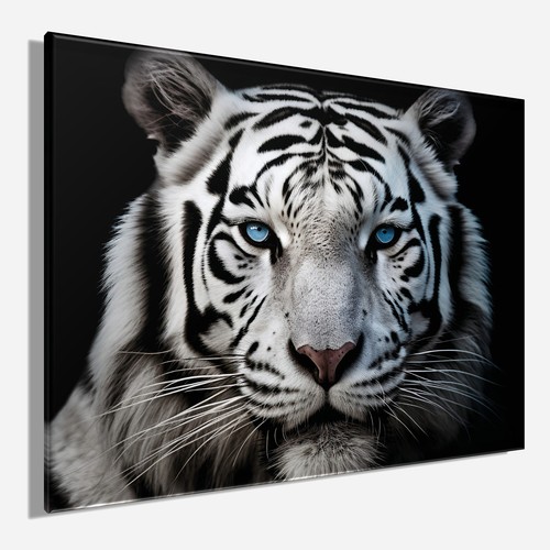 Wandbild weisser tiger 46x61 - wandbild,