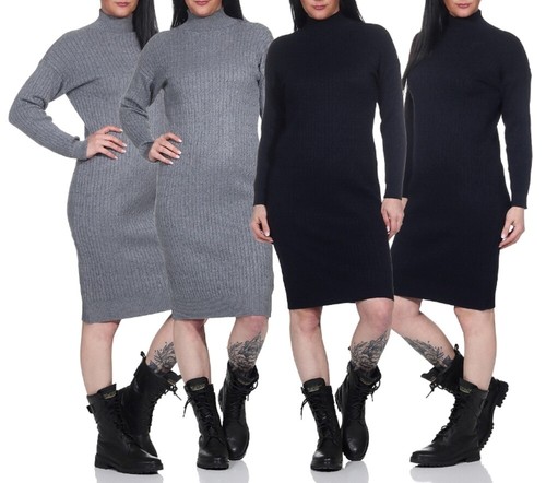 Damen strickkleid mit - damen,