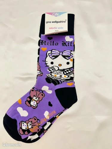 Hello kitty lila socken - kitty,