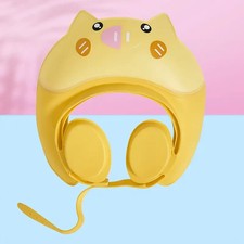 Niedliche Kinder Badehaube Schweinchen & Herz-Design Rosa/Gelb