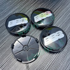4x Für BBS 68MM Alufelge Wheel Emblem Nabenkappen Nabendeckel Radkappen Schwarz