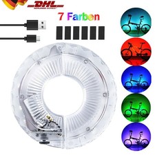 Kinder Fahrrad Roller Licht USB Wiederaufladbar Speichenlichter 7 Farben 18 Modi