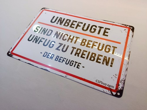 Schild blechschild 20x30cm - blechschild,