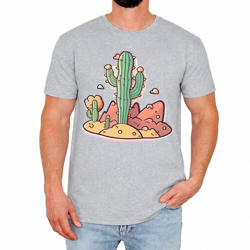Cartoon kaktus herren shirt - kaktus,