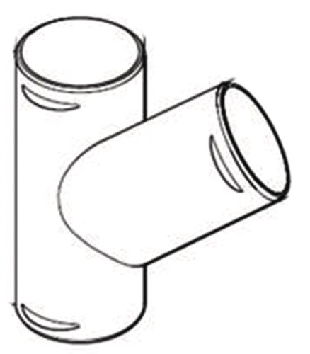 Stück 90mm standheizung - y-stück,