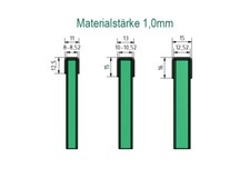 V4A Einfass-  U-Profil 1,0mm