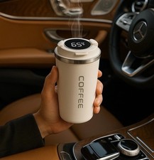 Moderner Digital-Kaffeebecher , Isoliert, Temperaturanzeige, Elegantes Design