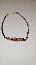 ?Damen Gold Armband 333 (8 k) Armkette mit Diamanten und Saphiren ?Rarität 