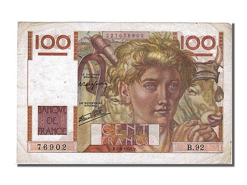 Geldschein frankreich 100 - geldschein,, frankreich,
