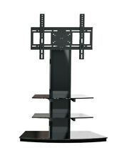 Smart TV Standkonsole Standfuß Rack Drehsystem, Farbe Schwarz Hochglanz.