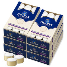 270 Stück Gouda Teelichter 6 Stunden Brenndauer 38x17mm  - Gold Cup (6x45er)