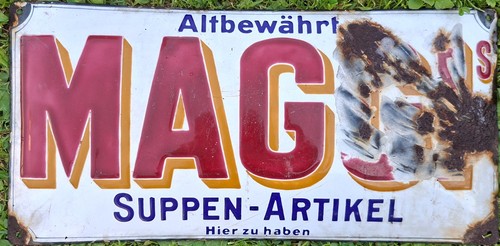Emaille werbeschild maggi - emaille,