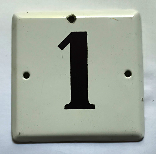 Hausnummer schild aus - hausnummer, 1