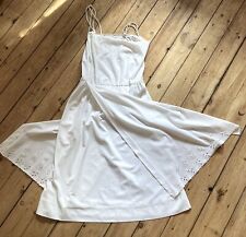 * Livia Paris Kleid vintage Gr 38 40 weiß 80er Jahre *