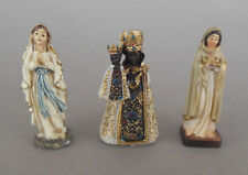 Lourdes Madonna, schw. Madonna, Maria Rosa Mystica 4cm, 3 Stück Klosterarbeit