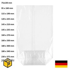 Kreuzbodenbeutel Bodenbeutel transparent OPP 30my Klarsichtbeutel Gebäcktüten 