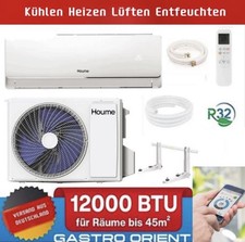 Split Klimaanlage 12000 BTU 3,5 kW  + Leitung 3m + Halter  Houme Komplett Set