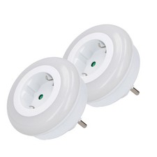 2x LED Steckdosenlampe