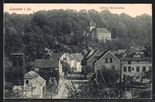Ansichtskarte Liebstadt i. Sa., Ortsansicht mit Schloss Kuckuckstein 1916 