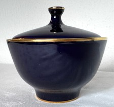 Graf von Henneberg Ilmenau Porzellan Zuckerdose Echt Kobalt Goldrand