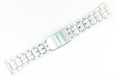 26mm Uhrenarmband Edelstahl Silber Top Qualität  Länge: XL