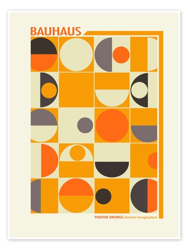 Poster bauhaus panton orange - poster,