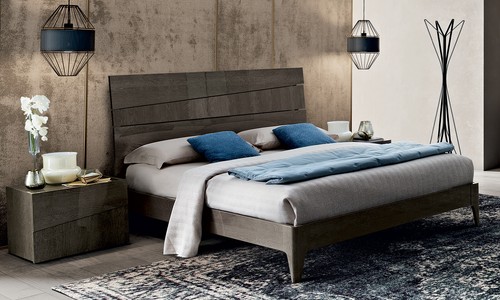 Doppelbett modern silber - modern,