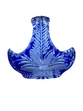 Blaue Bleikristall‑Schale in