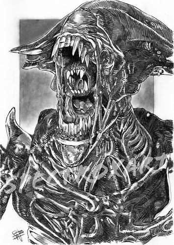 Original kunst alien queen - "alien, queen"