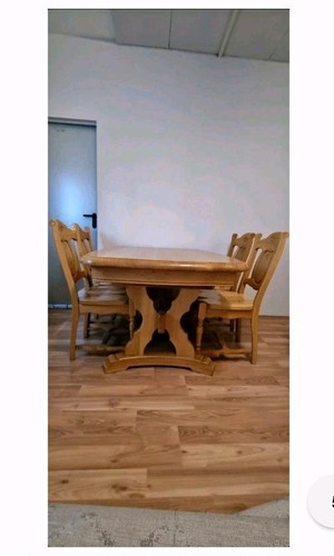 Ausziehbares holz esstisch - ausziehbares, holz-esstisch-set