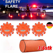 3/6 tlg Wasserdicht LED Warnleuchte Auto Warndreieck Kfz Notleuchten Warnblitzer